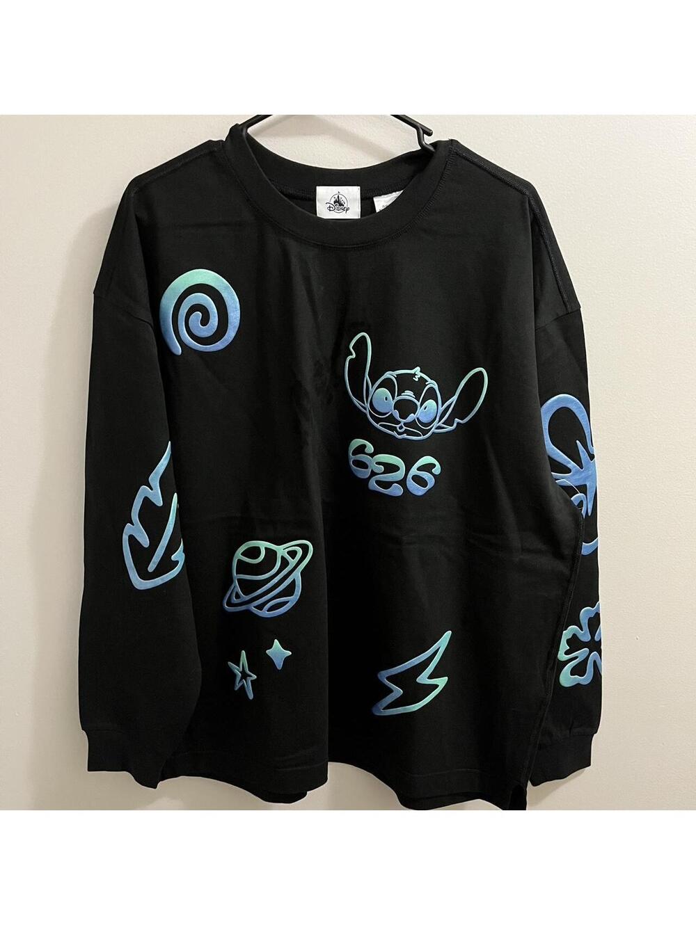 Black and blue Disney Lilo & Stitch long sleeve shirt. NWOT #LiloAndStitch